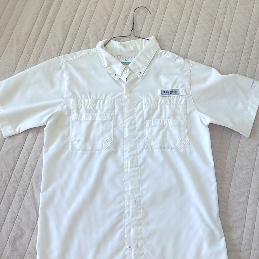 Columbia PFG Omni-Shade, White, Size L